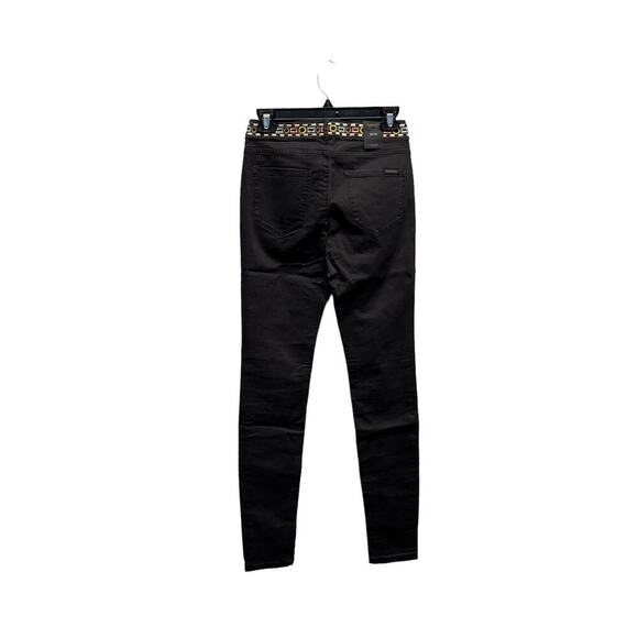 Scotch & Soda Grommet Embroidered‎ Waist Belt Pants Black - Picture 4 of 9